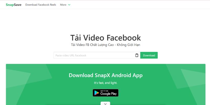 Snapsave là công cụ tải video facebook tốt nhất