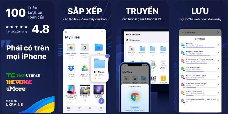 Tải ứng dụng Document để tải video fb về máy iphone