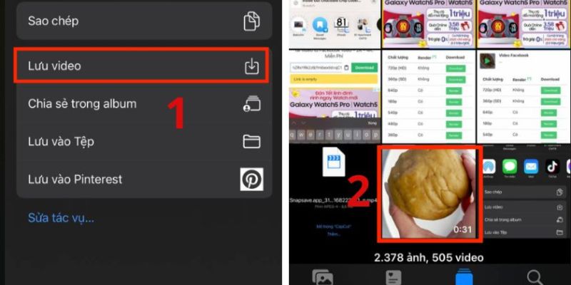 Di chuyển video tải về vào máy