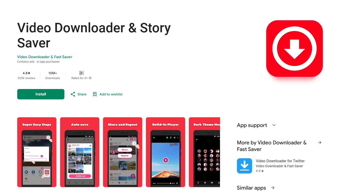 Instagram video download tên CH Play