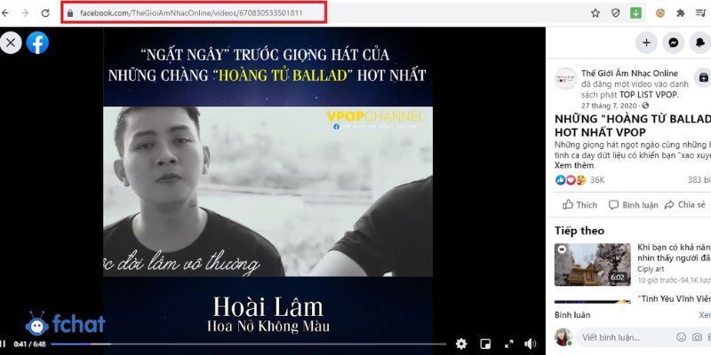Copy link video facebook