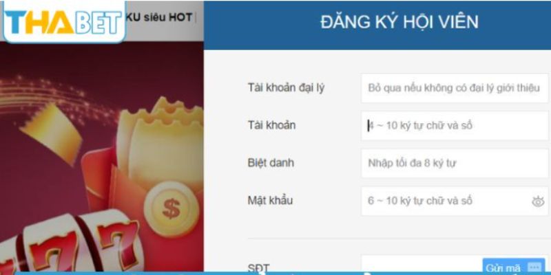 Đăng ký thabet để nhận khuyến mãi
